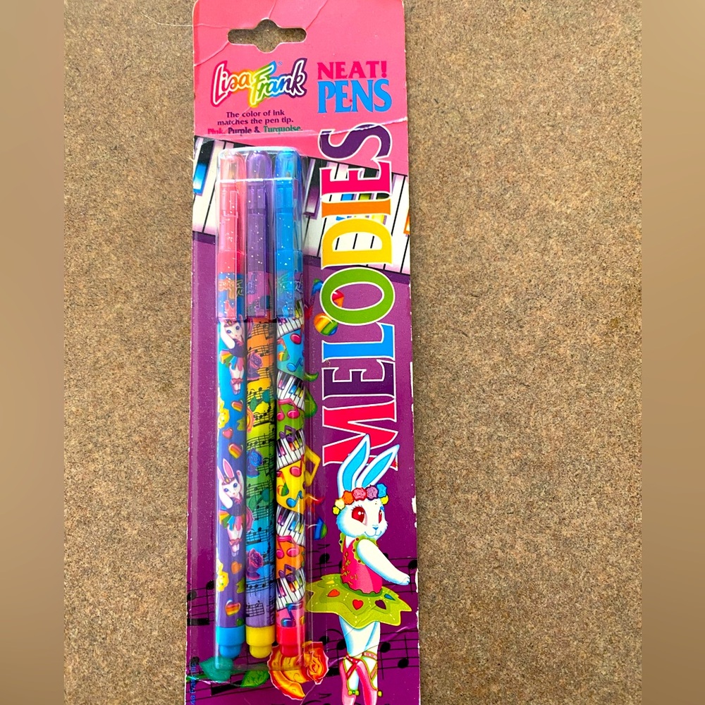 Lisa Frank 90’s vintage ‘Melodie’s’ pen set